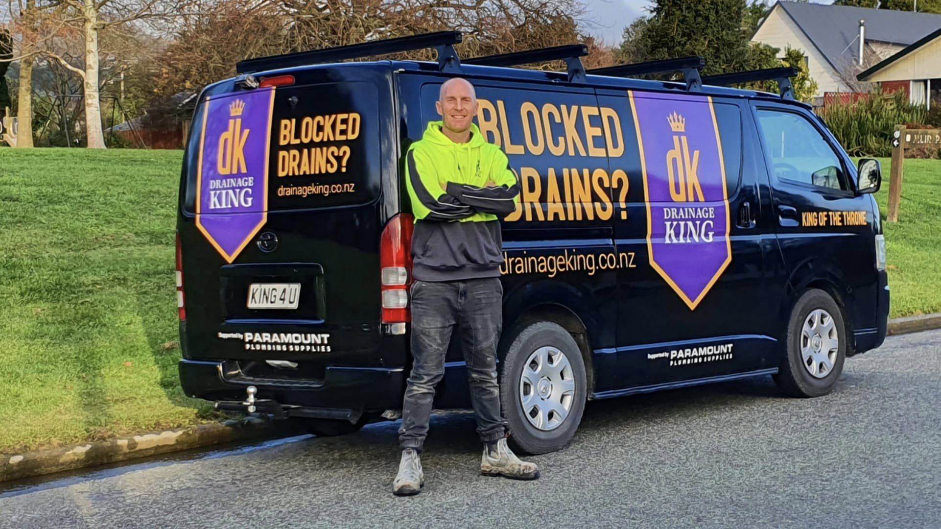 drainage king van signage